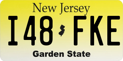 NJ license plate I48FKE