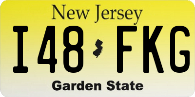 NJ license plate I48FKG