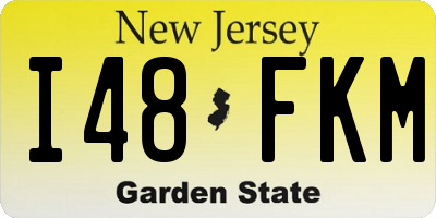 NJ license plate I48FKM