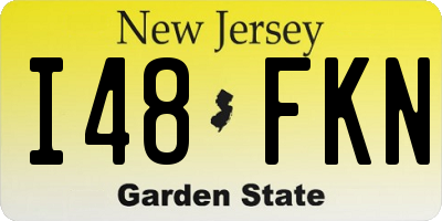 NJ license plate I48FKN