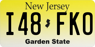 NJ license plate I48FKO