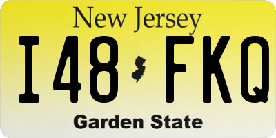 NJ license plate I48FKQ