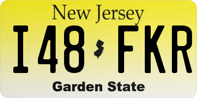 NJ license plate I48FKR
