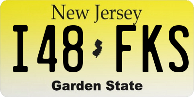 NJ license plate I48FKS
