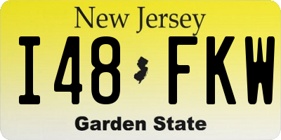 NJ license plate I48FKW
