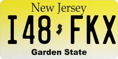 NJ license plate I48FKX