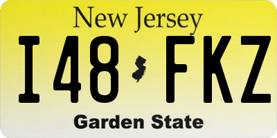 NJ license plate I48FKZ