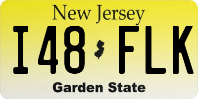 NJ license plate I48FLK