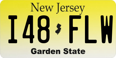NJ license plate I48FLW