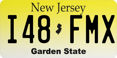 NJ license plate I48FMX