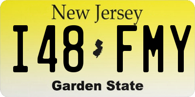 NJ license plate I48FMY