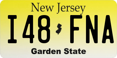 NJ license plate I48FNA