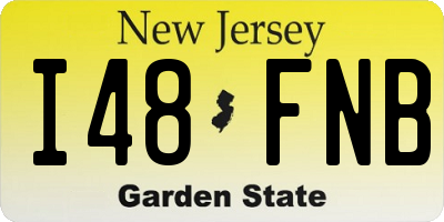 NJ license plate I48FNB