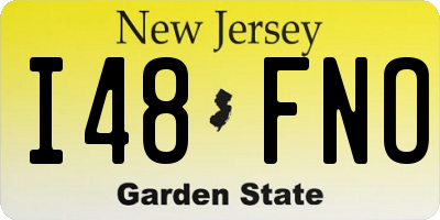 NJ license plate I48FNO