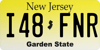 NJ license plate I48FNR