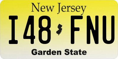 NJ license plate I48FNU