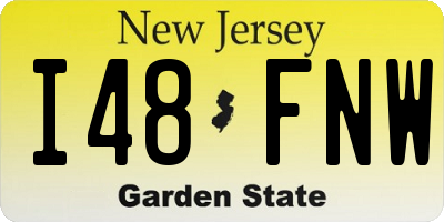 NJ license plate I48FNW