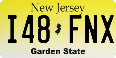 NJ license plate I48FNX