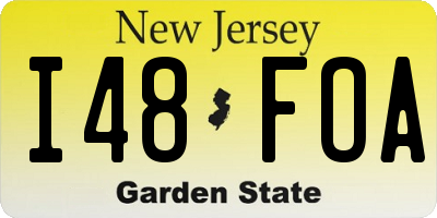 NJ license plate I48FOA