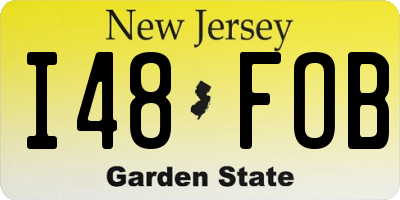 NJ license plate I48FOB