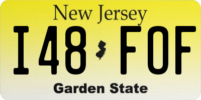 NJ license plate I48FOF