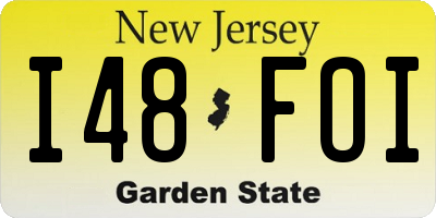 NJ license plate I48FOI