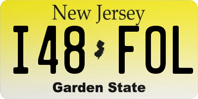 NJ license plate I48FOL
