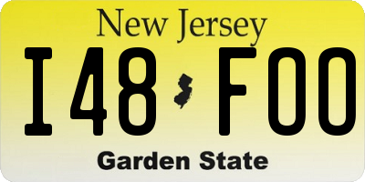 NJ license plate I48FOO