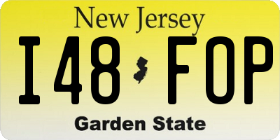 NJ license plate I48FOP