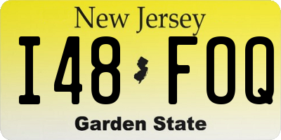 NJ license plate I48FOQ