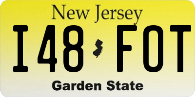 NJ license plate I48FOT