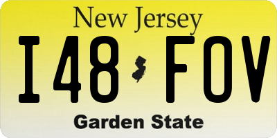 NJ license plate I48FOV