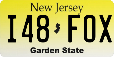 NJ license plate I48FOX