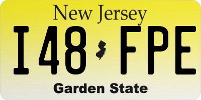 NJ license plate I48FPE