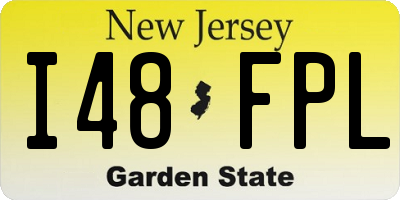 NJ license plate I48FPL