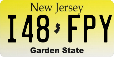 NJ license plate I48FPY