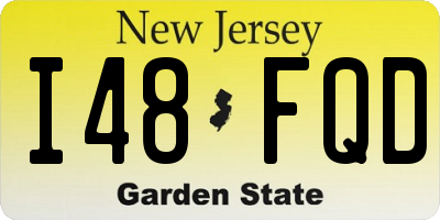 NJ license plate I48FQD