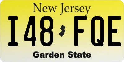 NJ license plate I48FQE