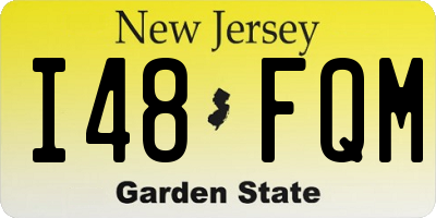NJ license plate I48FQM