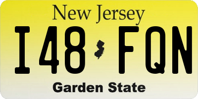 NJ license plate I48FQN