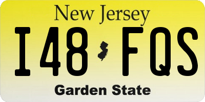 NJ license plate I48FQS