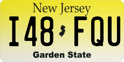 NJ license plate I48FQU