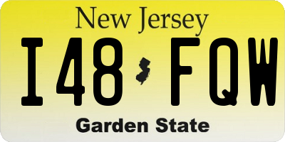 NJ license plate I48FQW