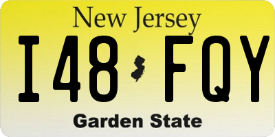 NJ license plate I48FQY