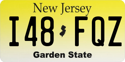 NJ license plate I48FQZ