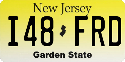 NJ license plate I48FRD