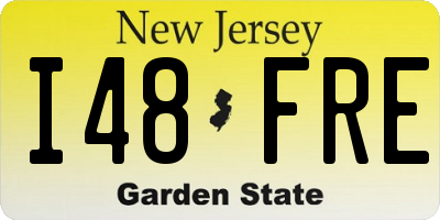 NJ license plate I48FRE