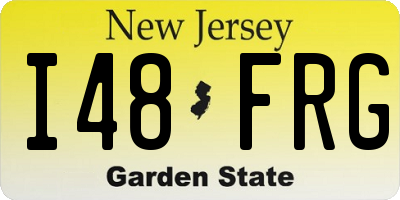 NJ license plate I48FRG