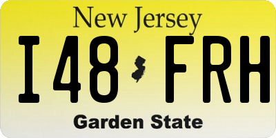 NJ license plate I48FRH