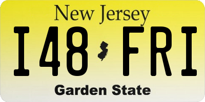 NJ license plate I48FRI
